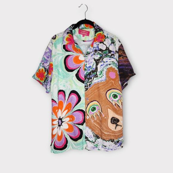 Teddy Fresh Other - Teddy Fresh x MyFawnwy Men's Camp Shirt Sm Multicolor Bear Snake Statement